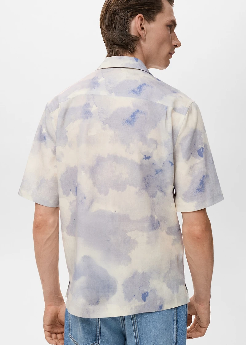 Printed bowling shirt
