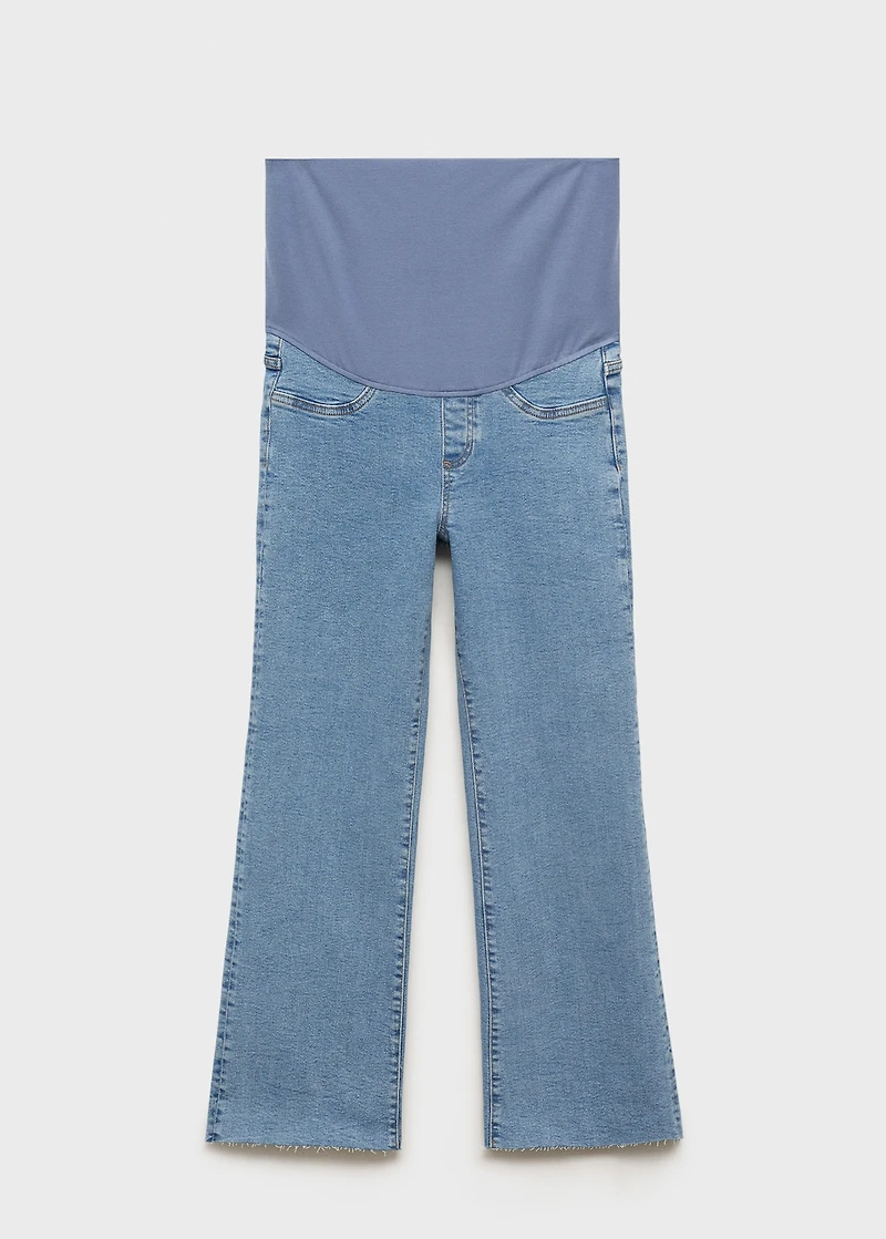 Maternity flared cropped jeans