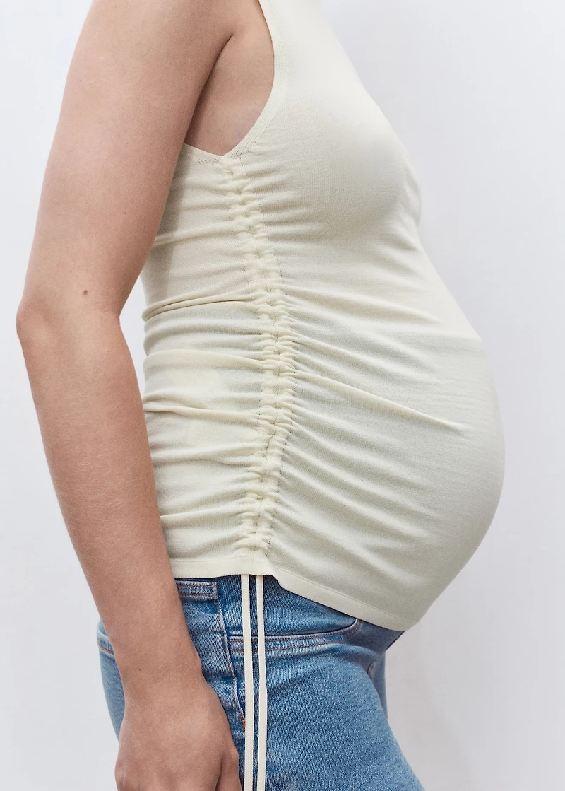 Maternity flared cropped jeans