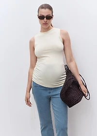 Maternity flared cropped jeans