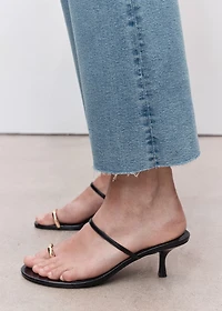 Maternity flared cropped jeans