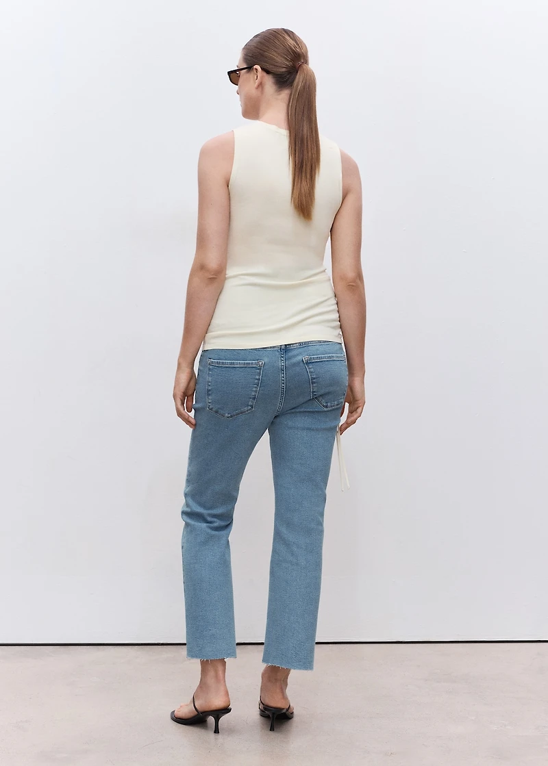 Maternity flared cropped jeans