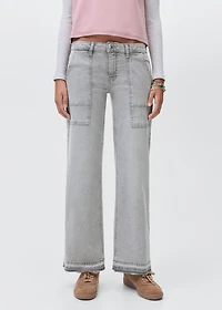 Studded culotte jeans