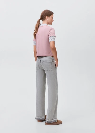 Studded culotte jeans