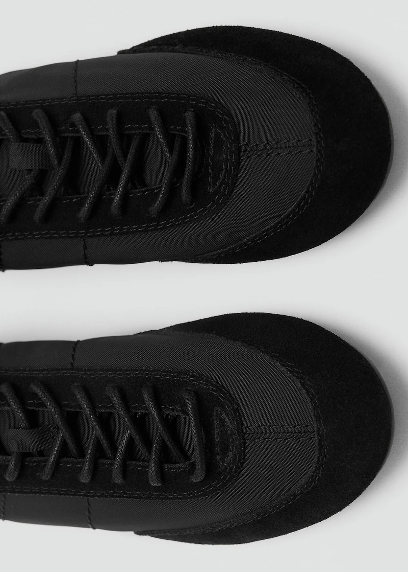 Combined suede leather sneakers