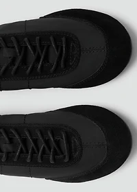 Combined suede leather sneakers