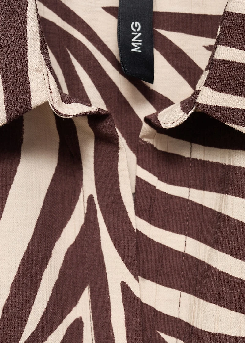 Printed shirt dress