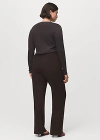 Straight-fit suit pants