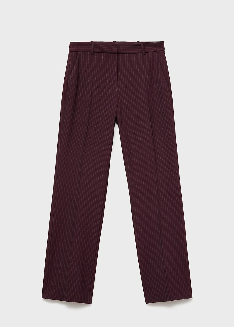Straight-fit suit pants
