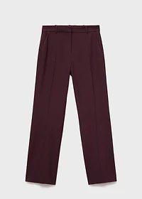 Straight-fit suit pants