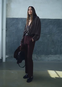 Straight-fit suit pants