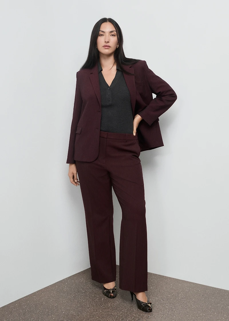 Straight-fit suit pants