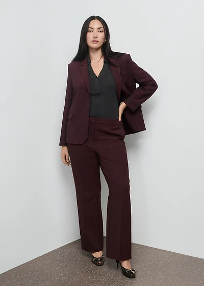 Straight-fit suit pants