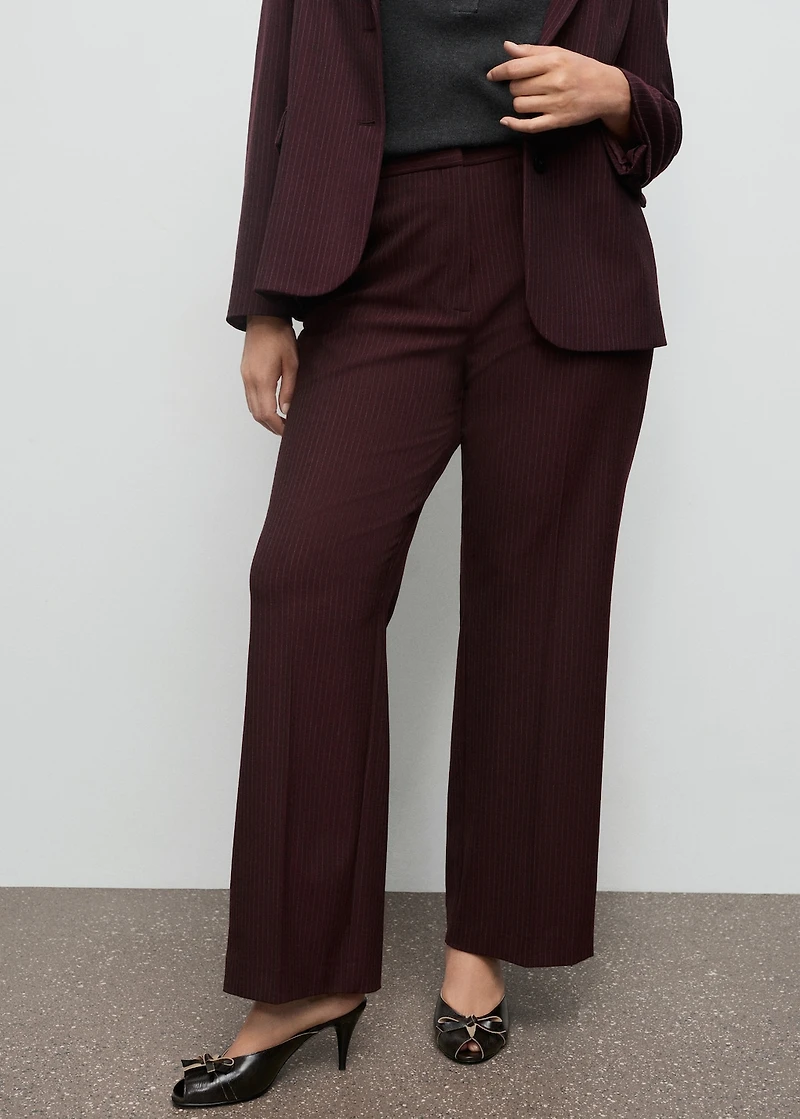 Straight-fit suit pants