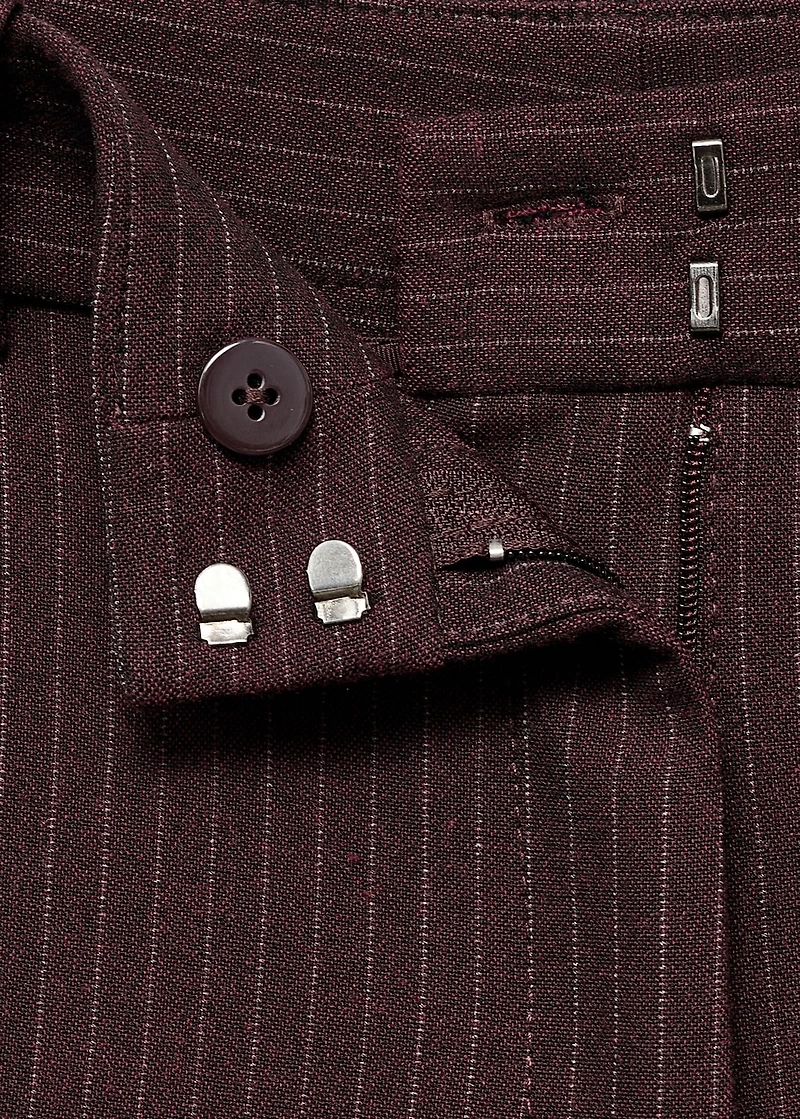 Straight-fit suit pants