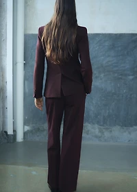 Straight-fit suit pants