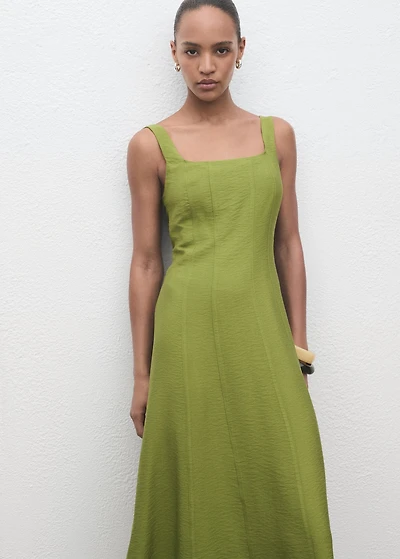 Midi-dress with stitching