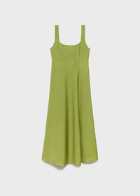 Midi-dress with stitching