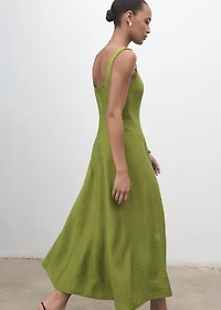 Midi-dress with stitching