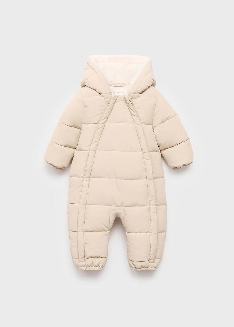 Sherpa hooded jumpsuit