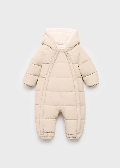 Sherpa hooded jumpsuit
