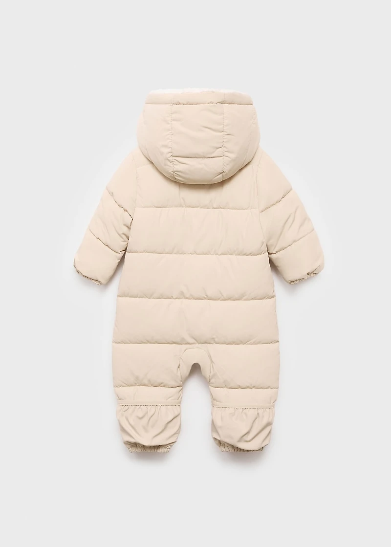 Sherpa hooded jumpsuit