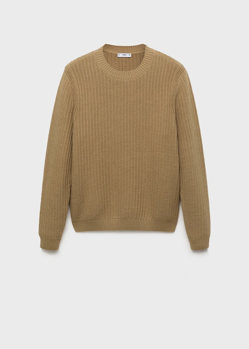 100% cotton structured sweater