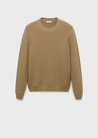 100% cotton structured sweater