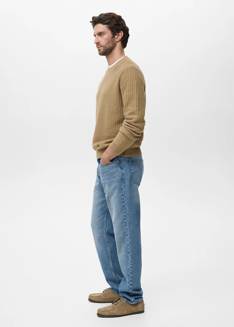 100% cotton structured sweater