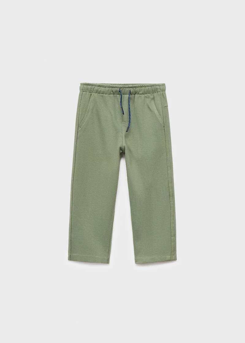 Cotton drawstring joggers