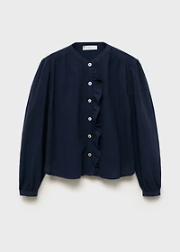 Ruffle cotton blouse