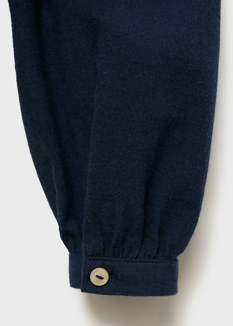 Ruffle cotton blouse