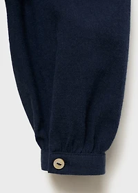 Ruffle cotton blouse