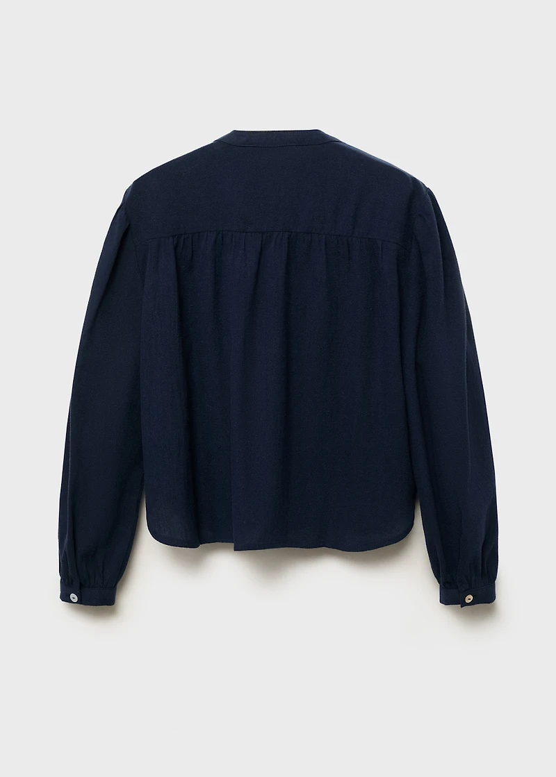 Ruffle cotton blouse