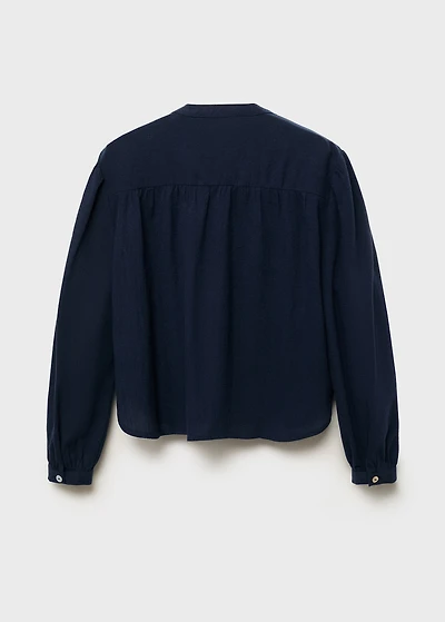 Ruffle cotton blouse