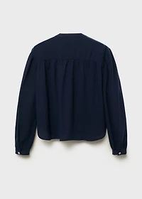 Ruffle cotton blouse