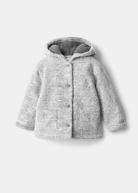 Hooded knitted coat