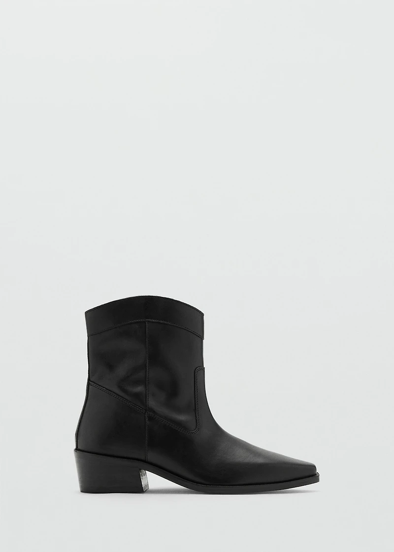 Leather heeled boots