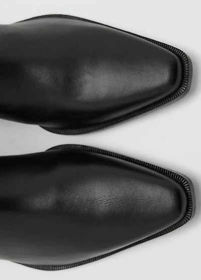 Leather heeled boots