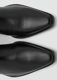 Leather heeled boots