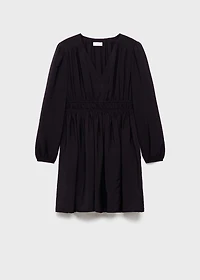 Dress with gathered waist