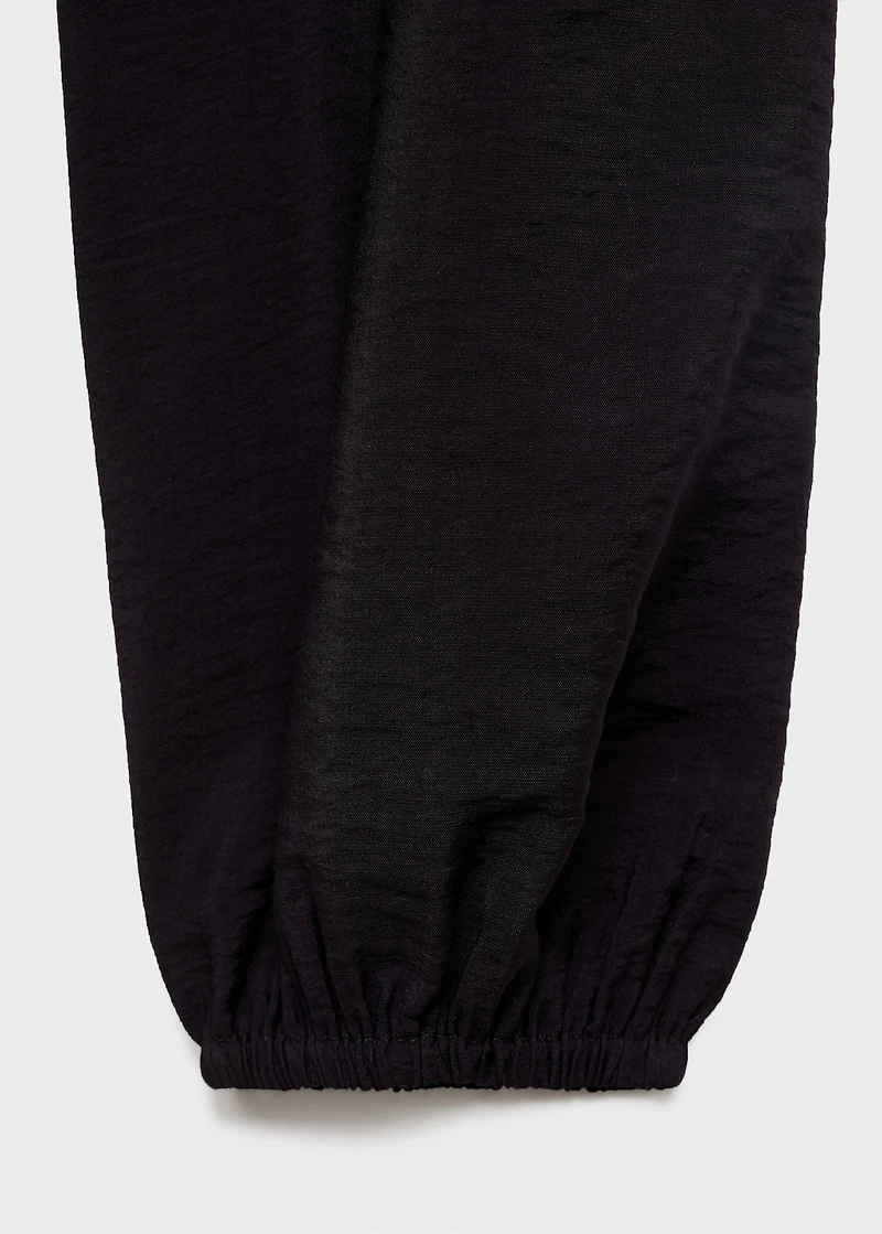 Dress with gathered waist