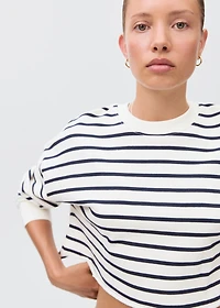Contrast striped sweatshirt