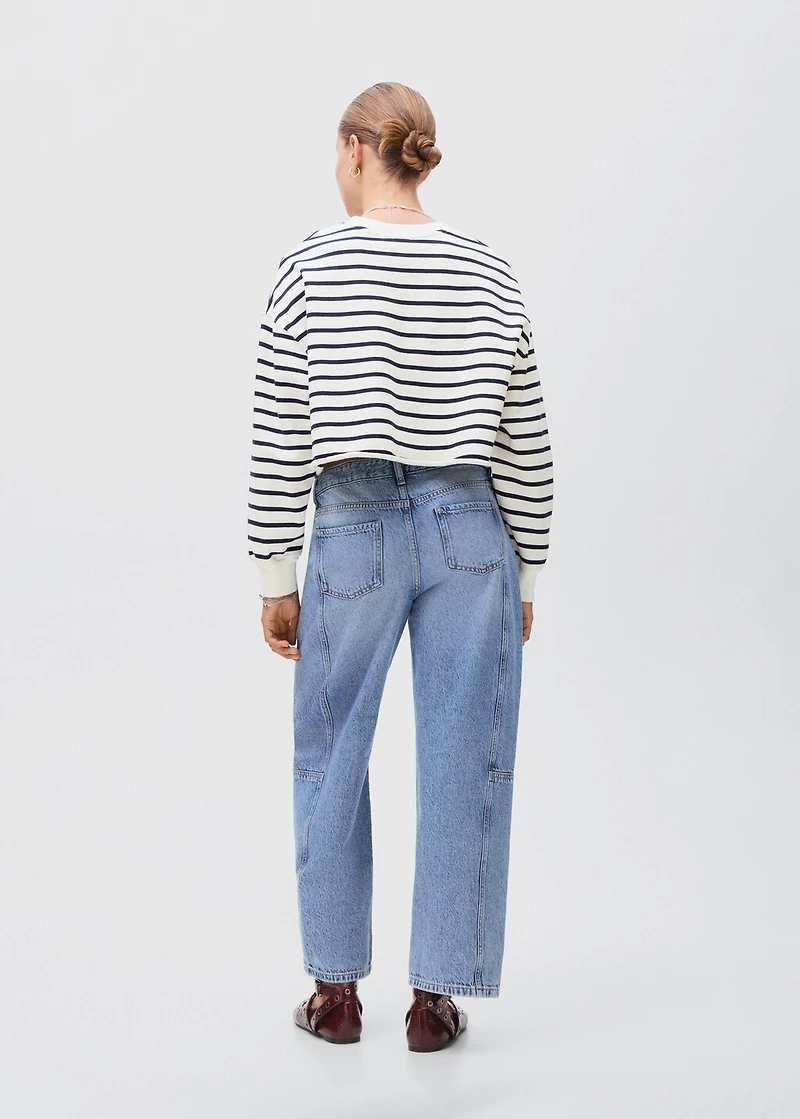 Contrast striped sweatshirt