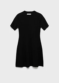 Fine-knit flared dress