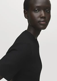 Fine-knit flared dress