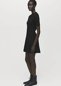 Fine-knit flared dress