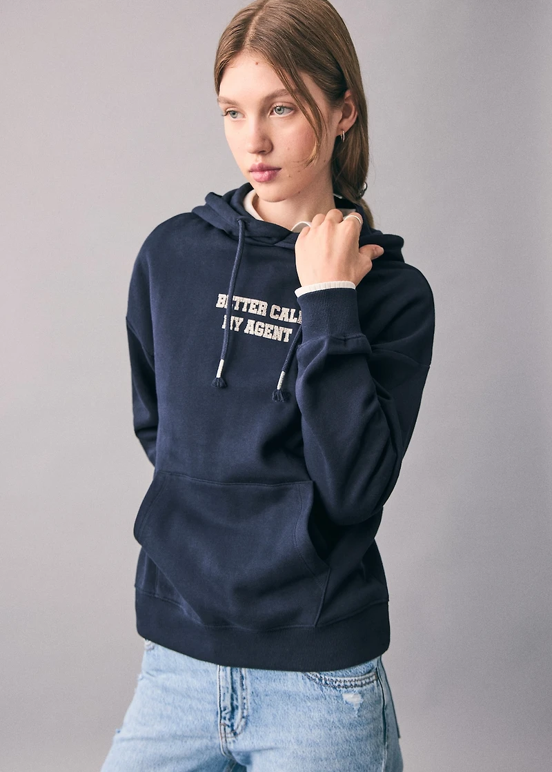 Sweatshirt with glitter print