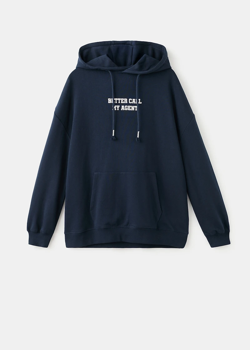 Sweatshirt with glitter print