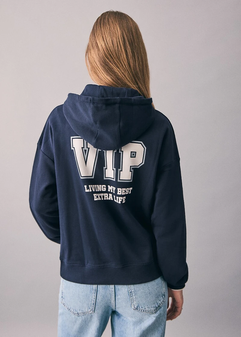 Sweatshirt with glitter print